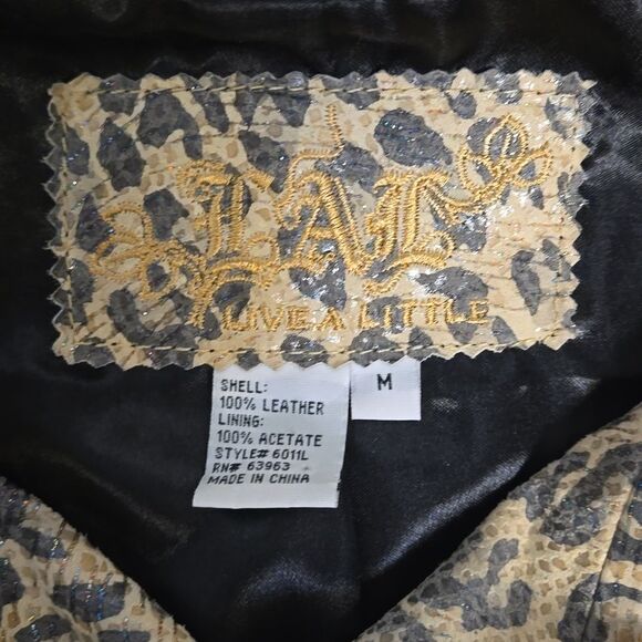 Leopard Leather Jacket - Picture 7 of 8